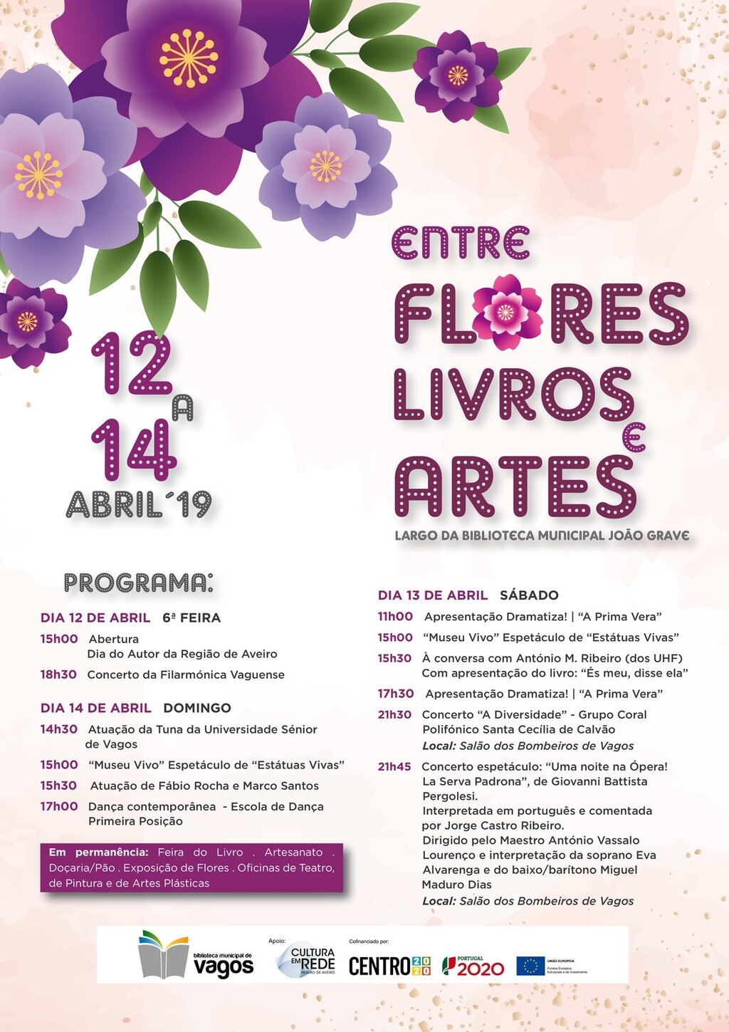 ENTRE FLORES, LIVROS E ARTES