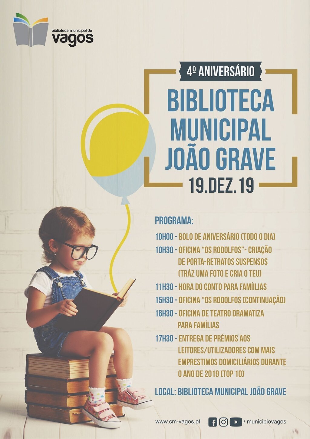 ANIVERSÁRIO DA BIBLIOTECA MUNICIPAL JOÃO GRAVE