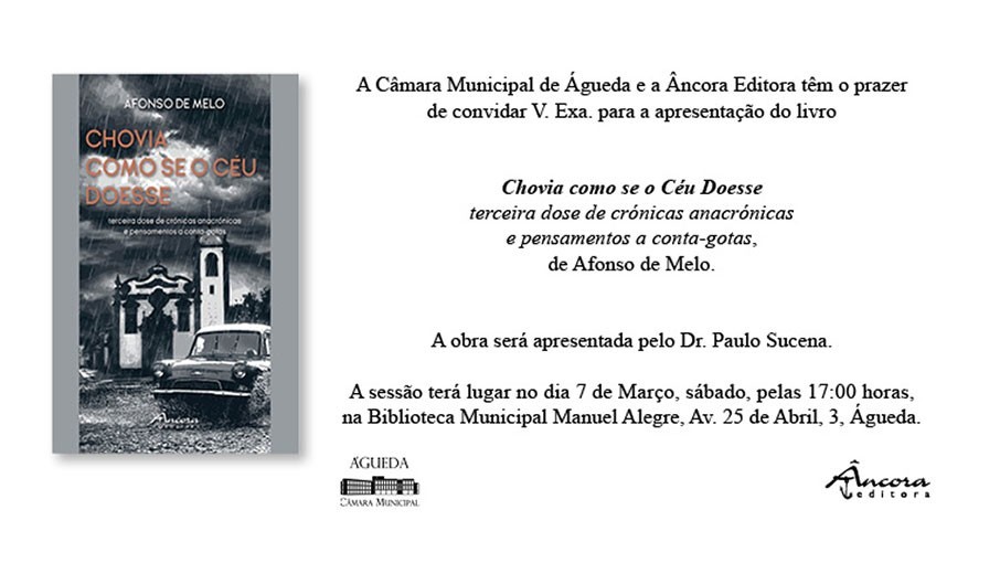 Apresentação do Livro "Chovia como se o céu doesse"