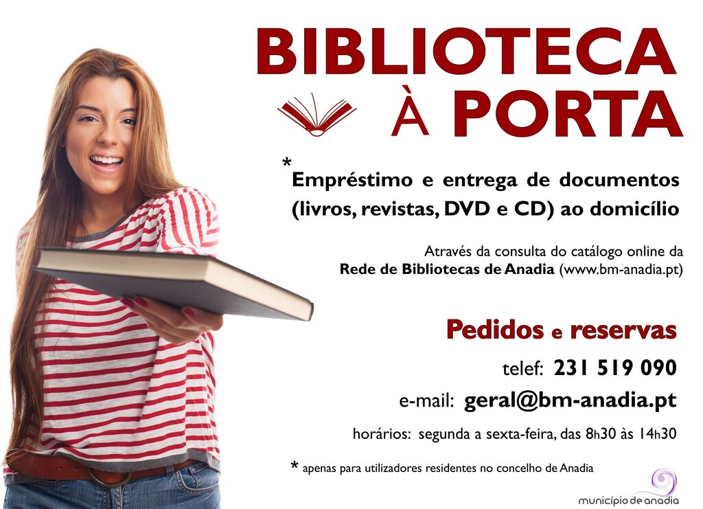 "Biblioteca à Porta" - Empréstimo e entrega de documentos ao domicílio