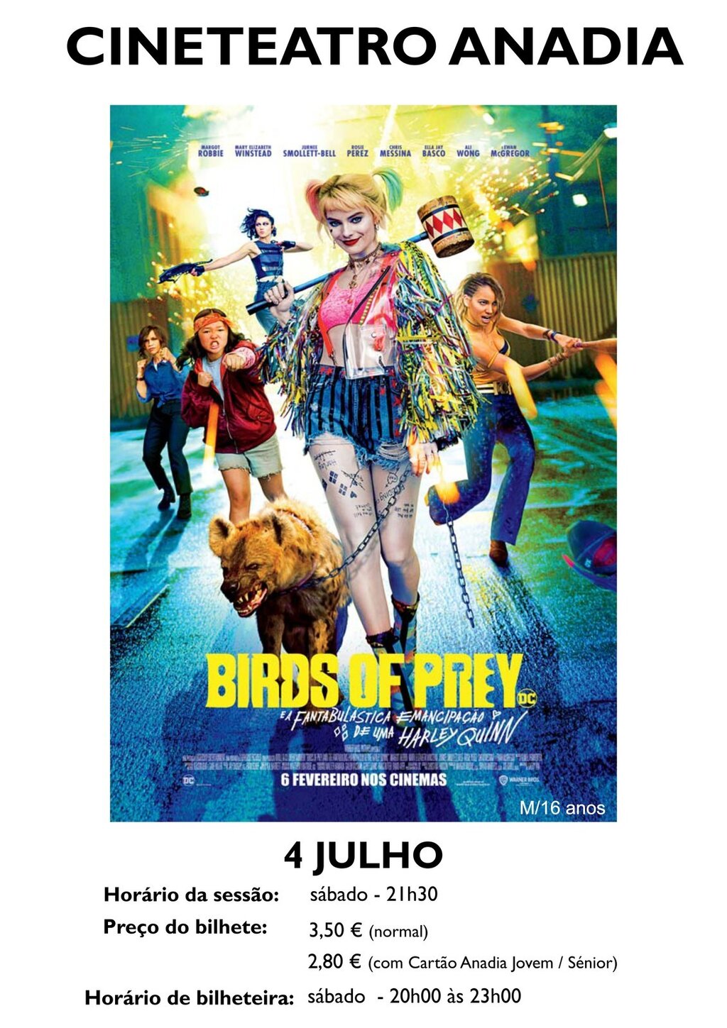 "Birds of Prey (e a fantabulástica emancipação de uma Harley Quinn)", M16