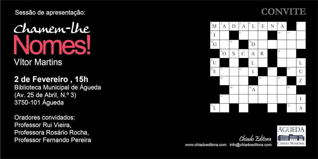 Apresentação do livro "Chamem-lhe Nomes!" de Vítor Martins 