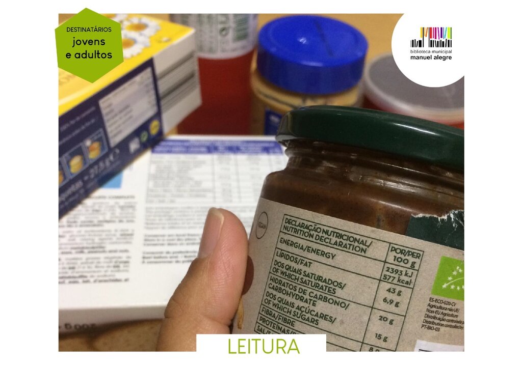 Leitura de rótulos alimentares, na Biblioteca Municipal Manuel Alegre