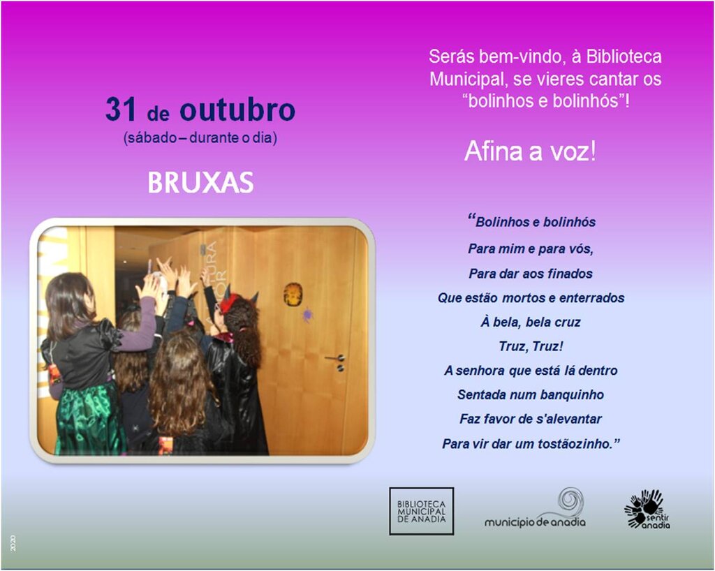 Dia das Bruxas - Afina a voz!  Vem cantar "Bolinhos e bolinhós"