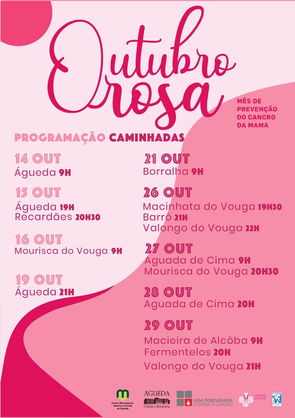 Caminhadas assinalam Outubro Rosa