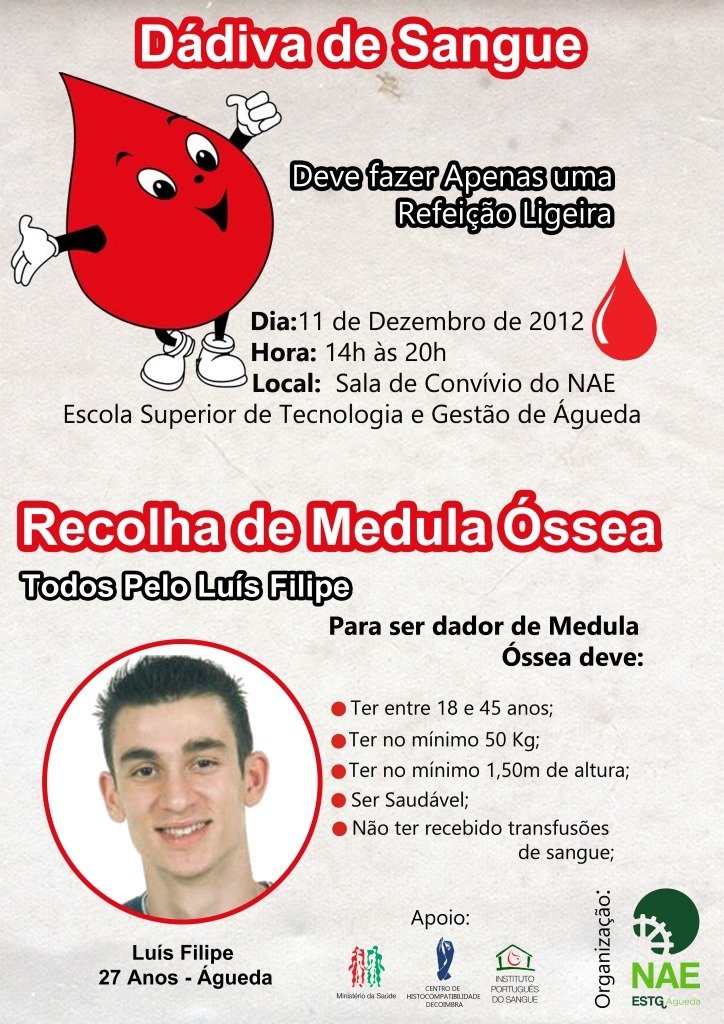 Dádiva de Sangue e Recolha de Medula Óssea [Org.: NAE-ESTGA]