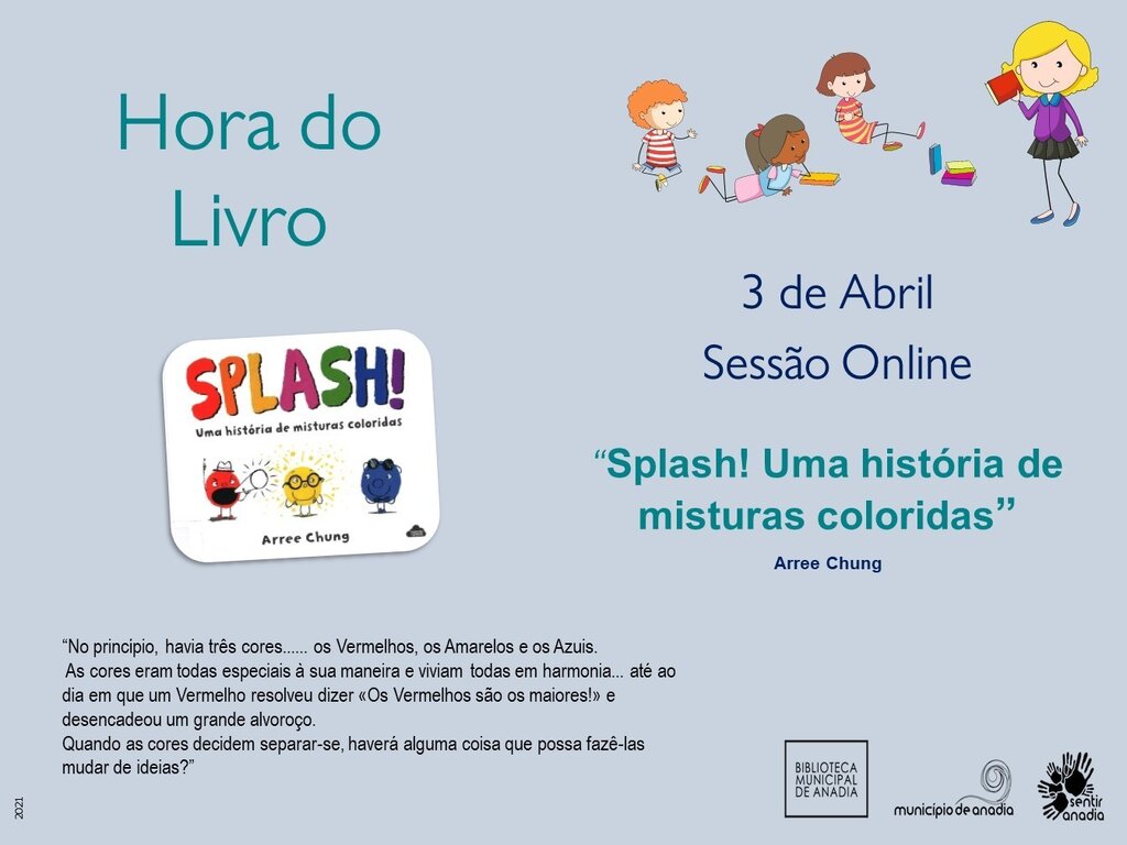 Hora do Livro - “Splash!: uma história de misturas coloridas” (sessão online) 