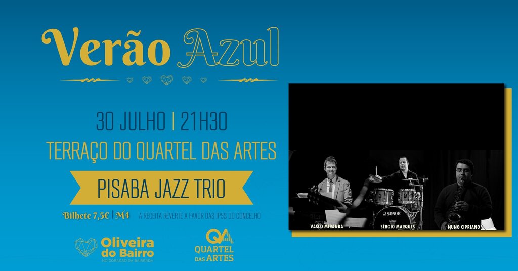 Noites no QA - Às sextas, música no terraço Pisaba Jazz Trio