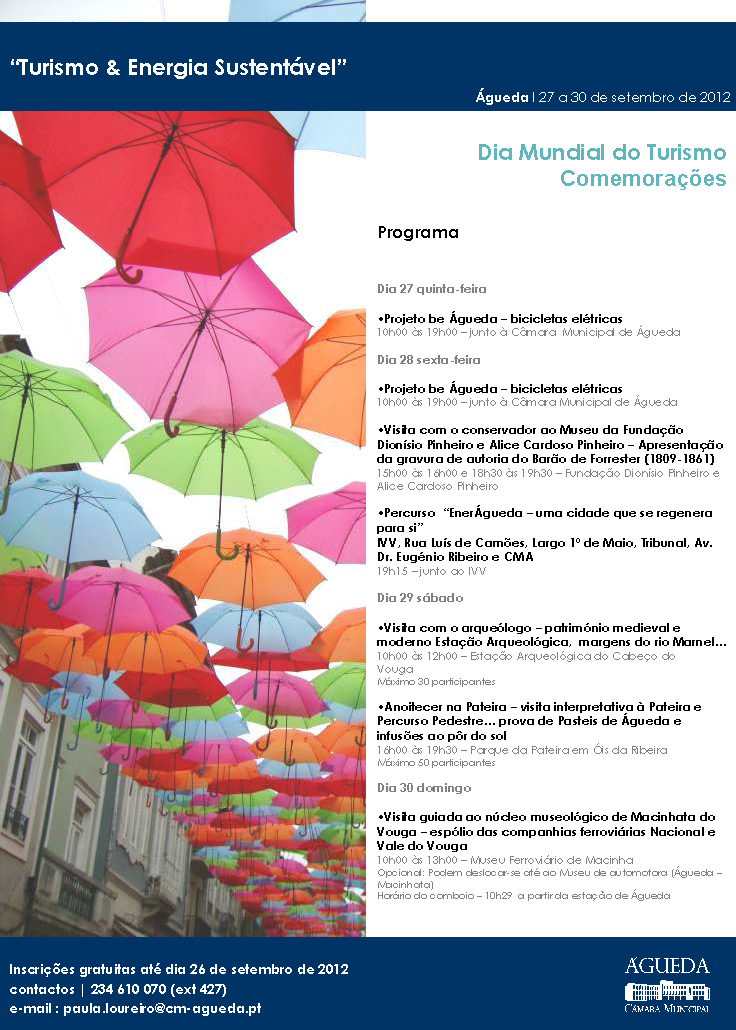 Comemorações do Dia Mundial do Turismo [Org.: Câmara Municipal de Águeda]