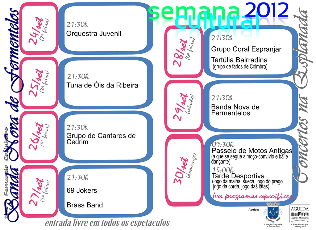 “CONCERTOS NA ESPLANADA”: Semana Cultural da Banda Nova de Fermentelos