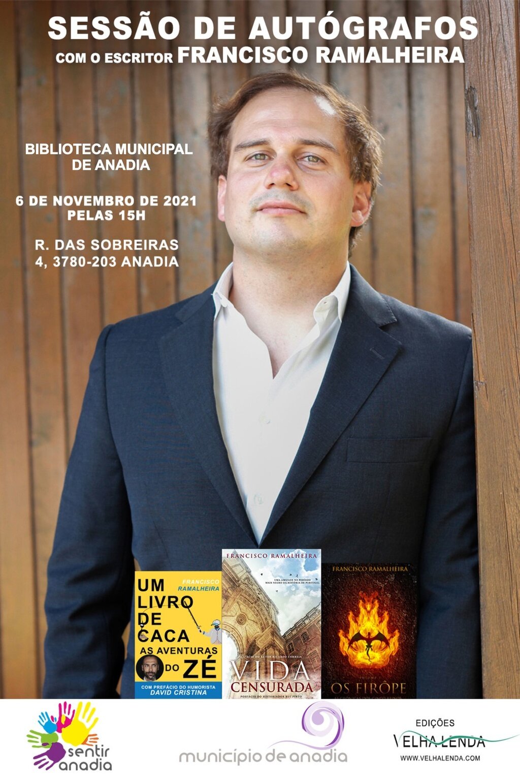 Sessão de autógrafos com o escritor Francisco Ramalheira