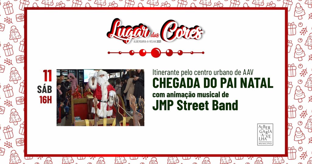Chegada do Pai Natal com animação musical de JMP Street Band
