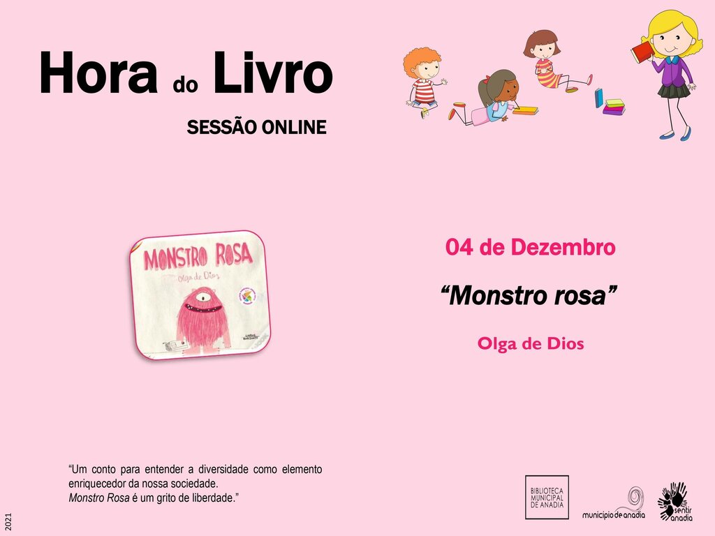 Hora do Livro –  "Monstro Rosa" - Sessão Online