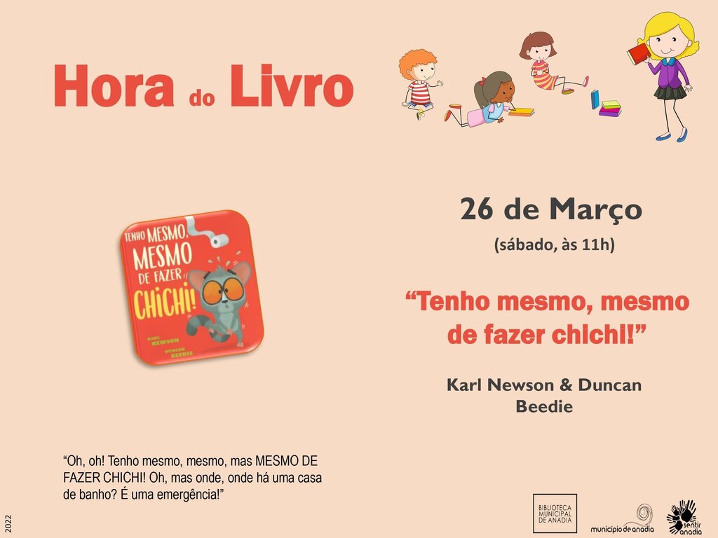 Hora do Livro - "Tenho mesmo, mesmo de fazer chichi" 