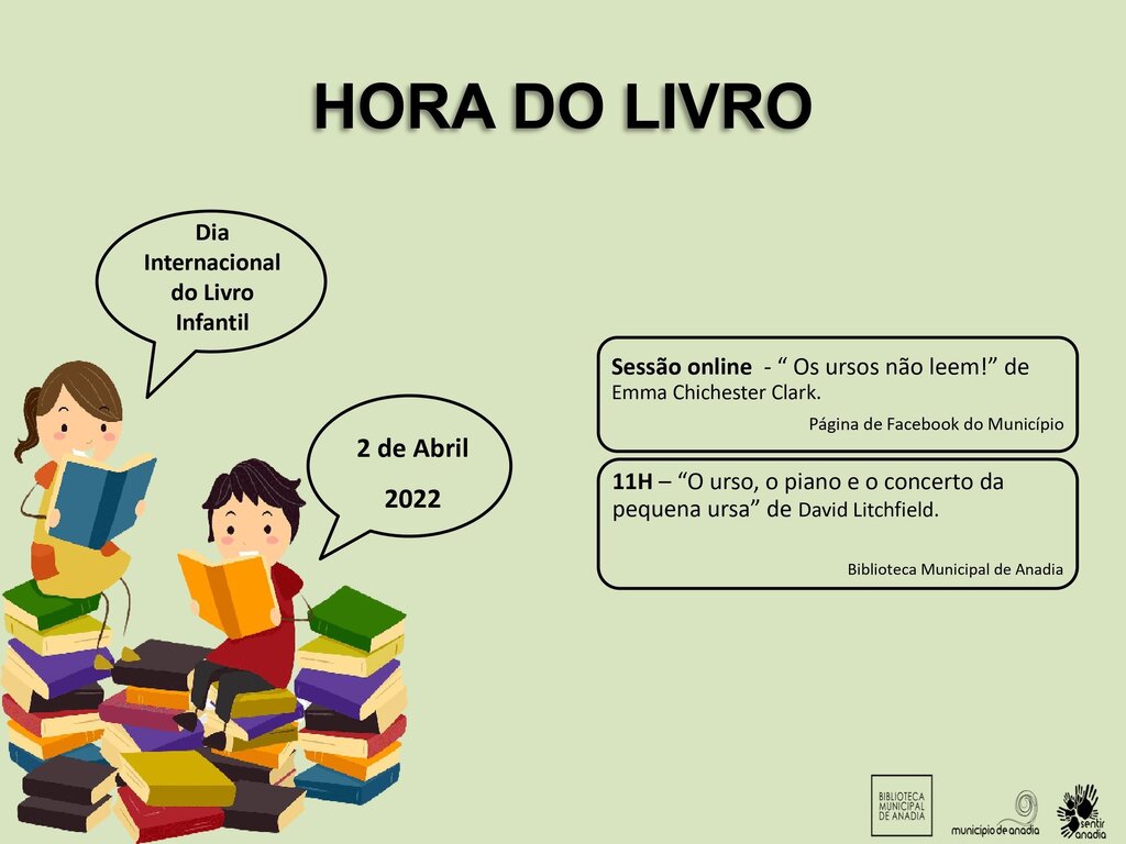 Hora do Livro - SESSÃO ONLINE - “ Os ursos não leem”