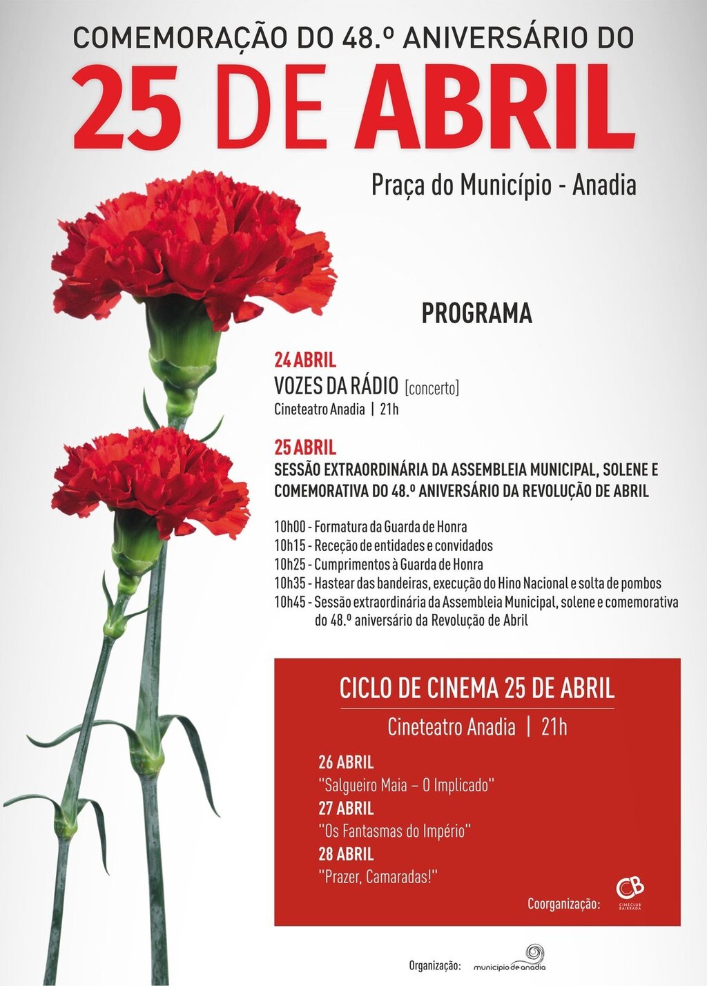 Comemoração do 48.º Aniversário do 25 de Abril