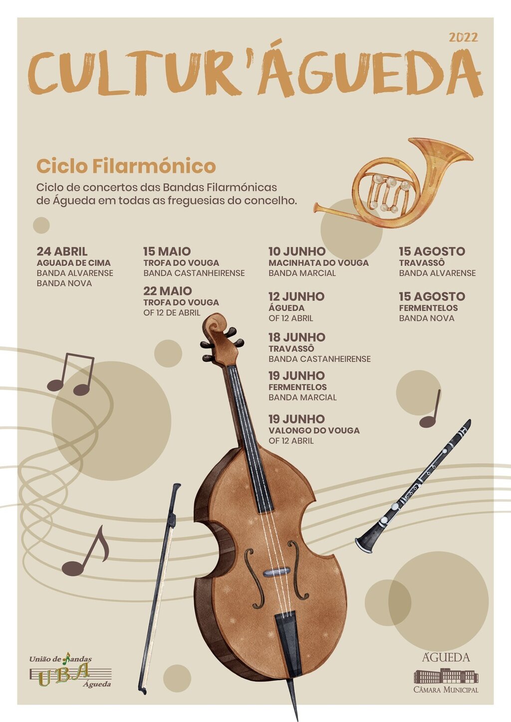 Concertos de bandas filarmónicas nas freguesias