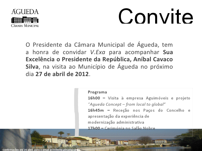 Visita do Presidente da República ao Município de Águeda