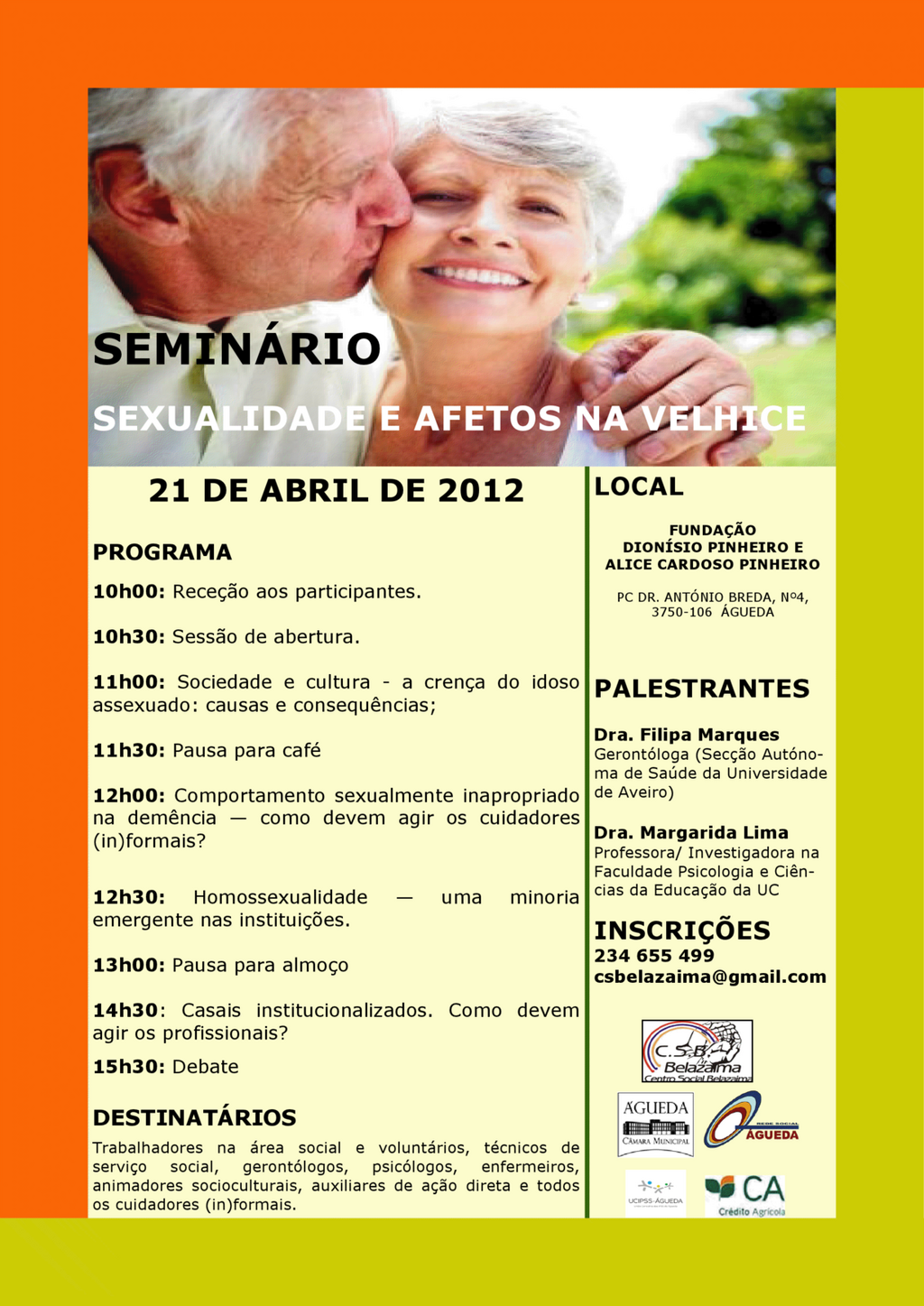 Seminário "Sexualidade e Afetos na Velhice" [Org.: Centro Social de Belazaima do Chão] 