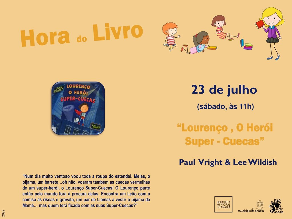Hora do Livro - "Lourenço, O Herói Super – Cuecas” 