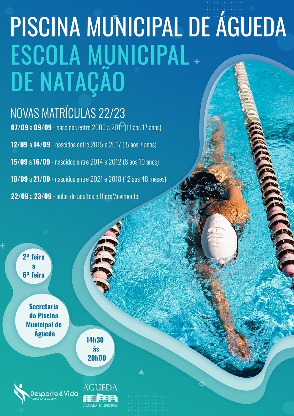 Matrículas 2022/2023 - Escola Municipal de Natação