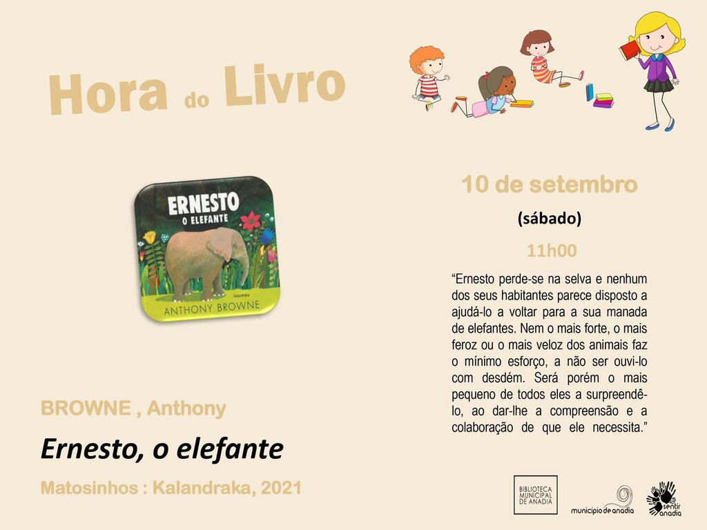 Hora do Livro - "Ernesto, o elefante”  
