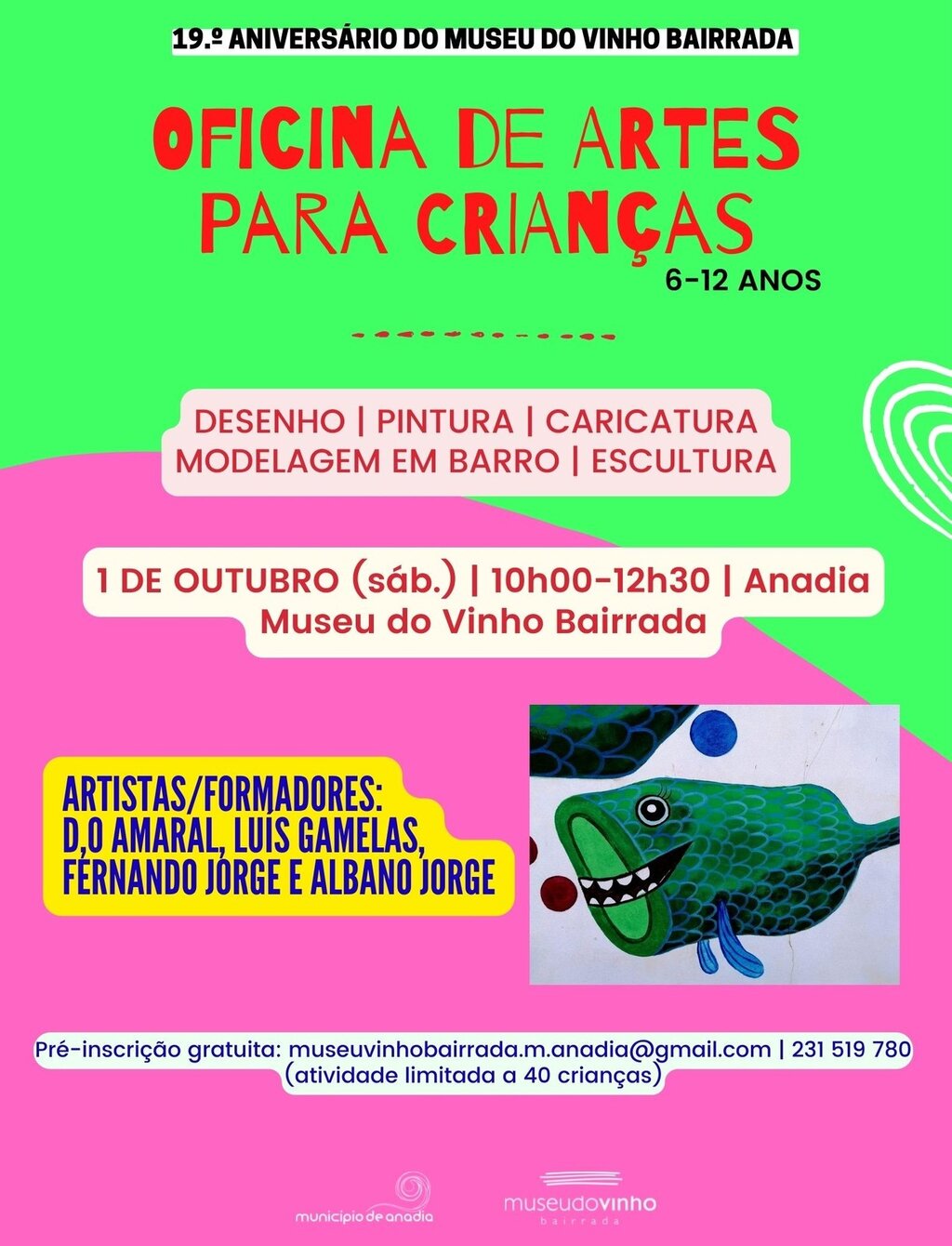 Oficina de Artes para Crianças (6-12 anos)