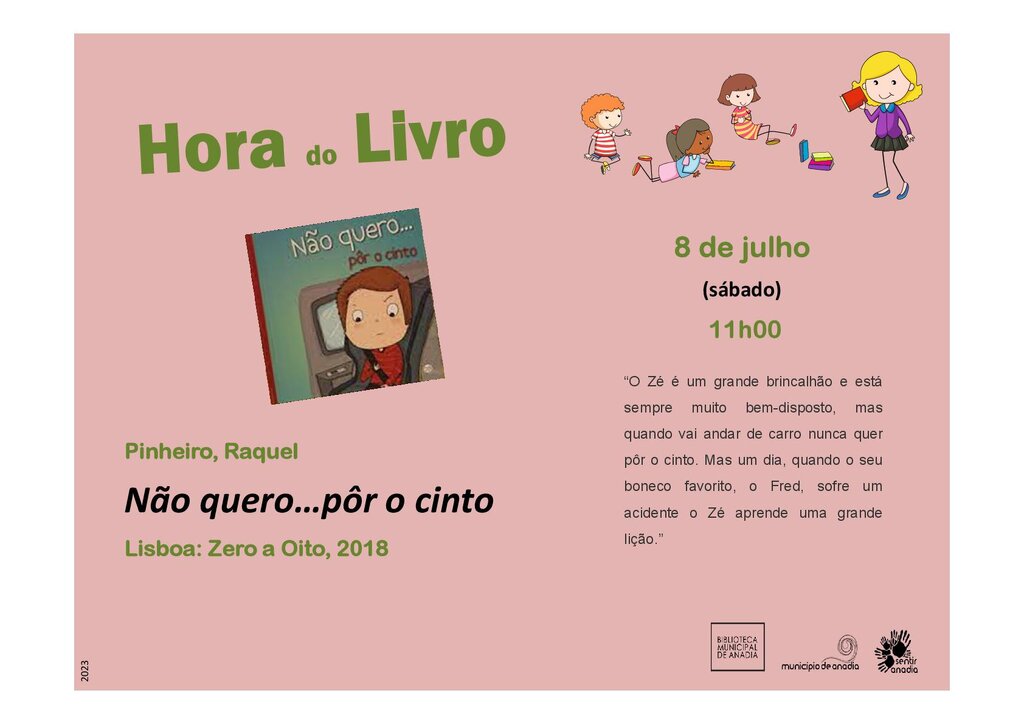 Hora do Livro -  "Não quero....pôr o cinto""
