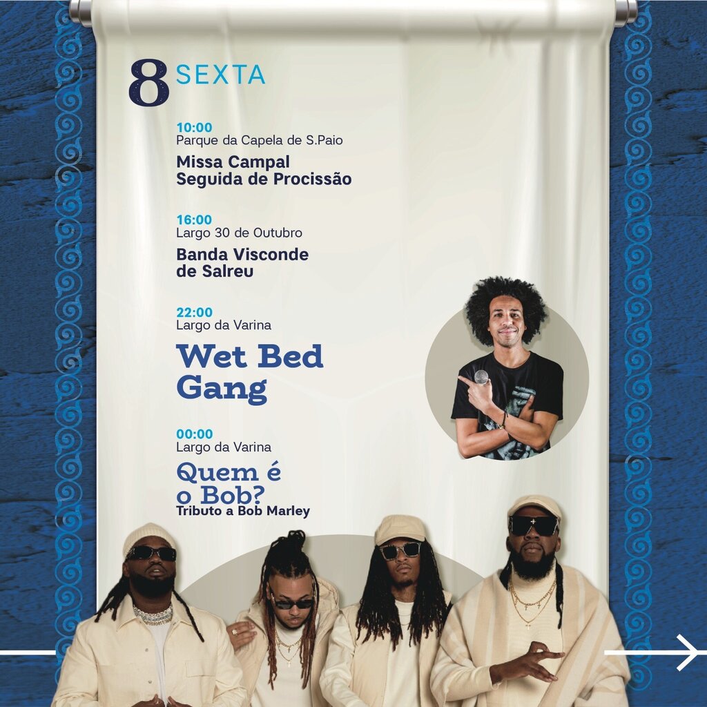 Wet Bed Gang + Quem é o Bob?  (Tributo a Bob Marley) - Romaria de São Paio 2023