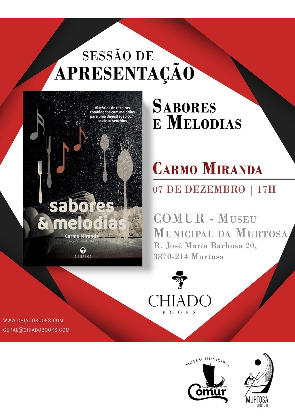 Apresentação do livro "Sabores e Melodias", de Carmo Miranda