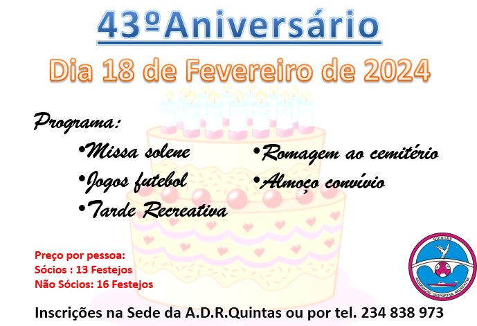 48º Aniversário - ADR Quintas
