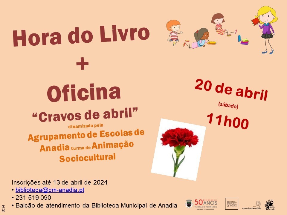 Hora do Livro + Oficina - “Cravos de Abril”