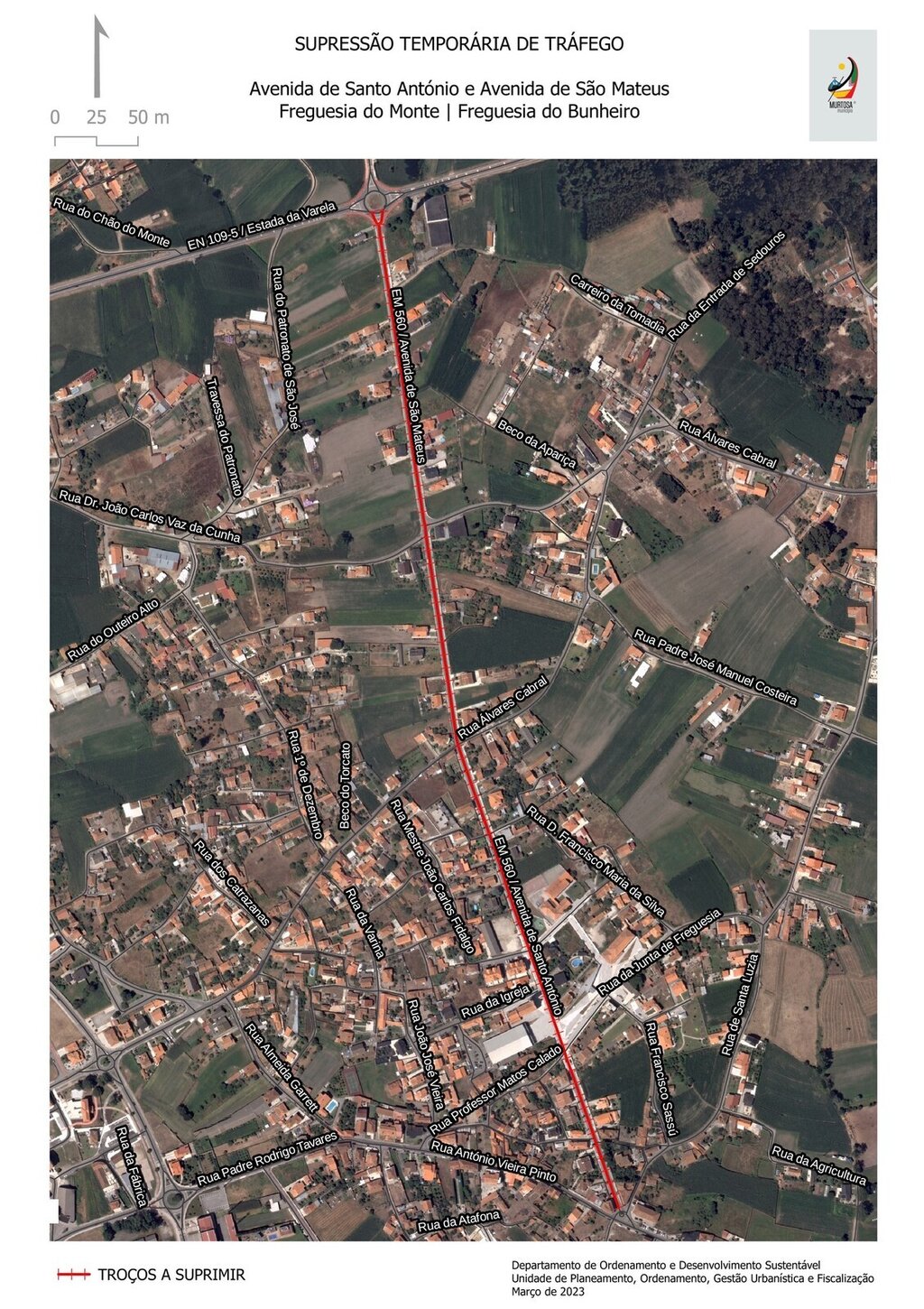 FREGUESIAS DO MONTE E DO BUNHEIRO - CORTE TEMPORÁRIO DE TRÂNSITO