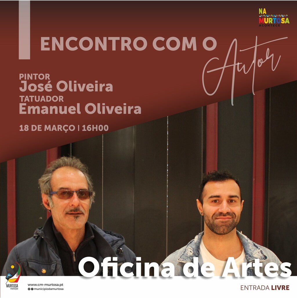 ENCONTRO COM O AUTOR JUNTA JOSÉ DE OLIVEIRA E EMANUEL OLIVEIRA NA OFICINA DE ARTES DA MURTOSA