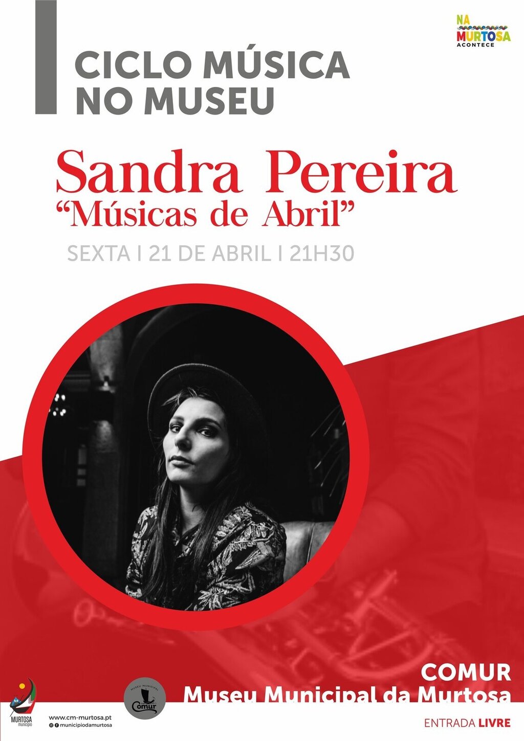 SANDRA PEREIRA APRESENTA “MÚSICAS DE ABRIL” NA COMUR-MUSEU MUNICIPAL