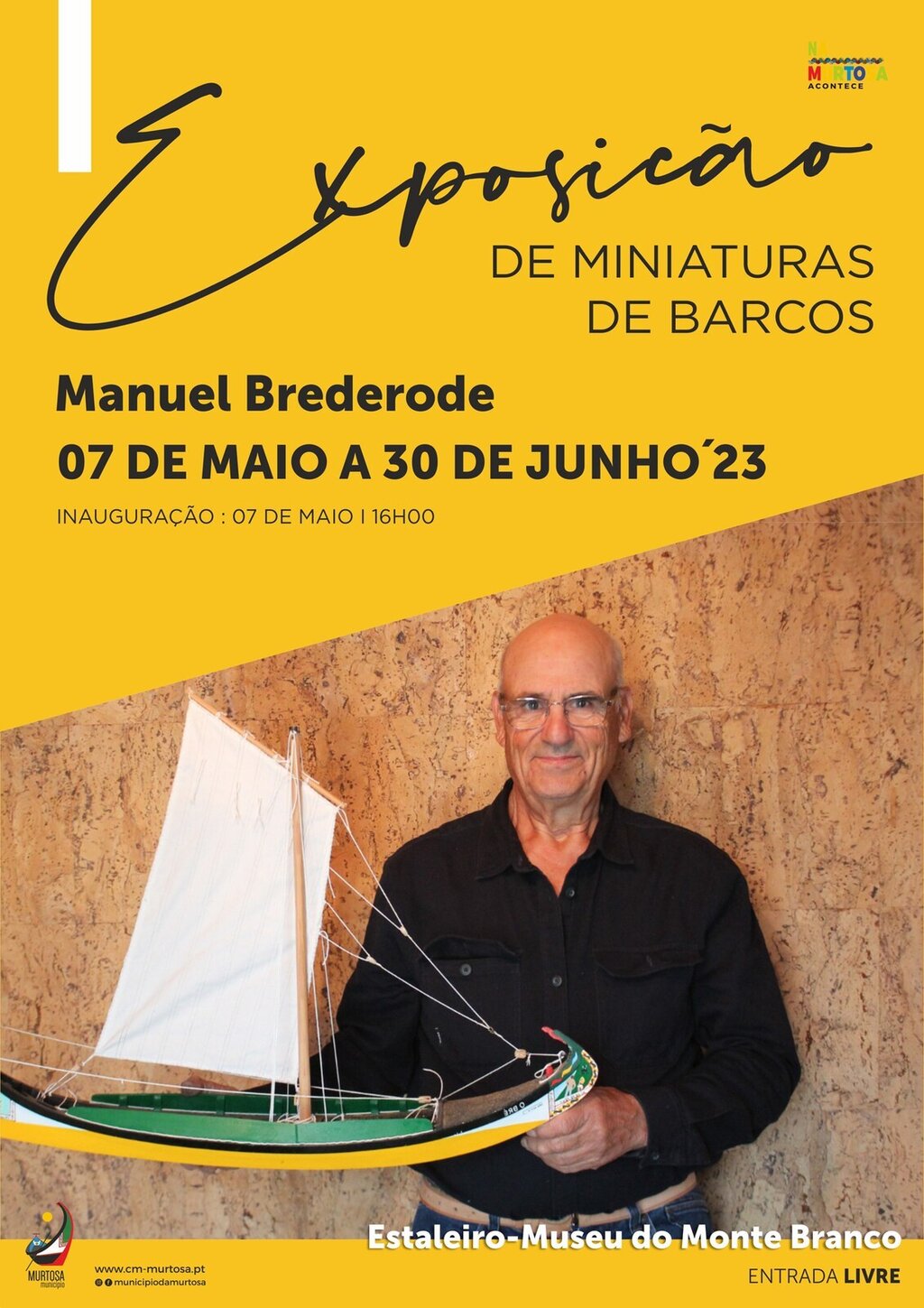  MANUEL BREDERODE EXPÕE MINIATURAS DE EMBARCAÇÕES TRADICIONAIS NO ESTALEIRO-MUSEU DO MONTE BRANCO
