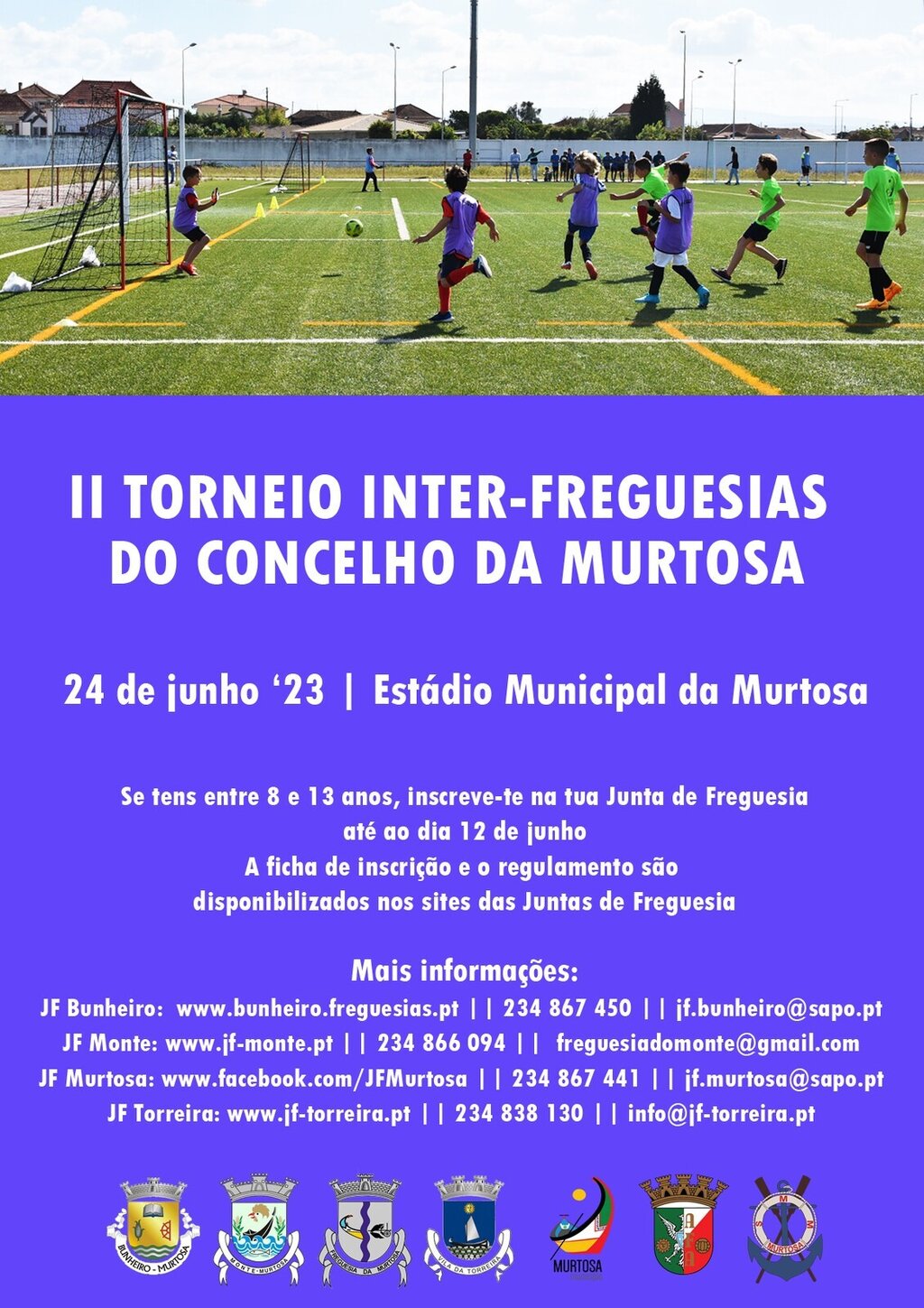 INSCRIÇÕES ABERTAS PARA O I TORNEIO INTER-FREGUESIAS INFANTIL DO CONCELHO DA MURTOSA
