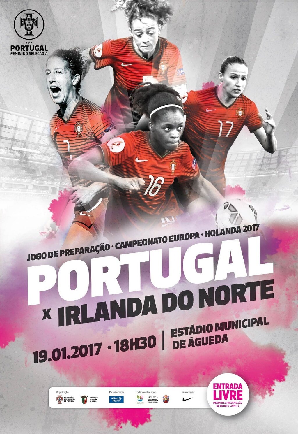 Águeda recebe jogo da Seleção A feminina