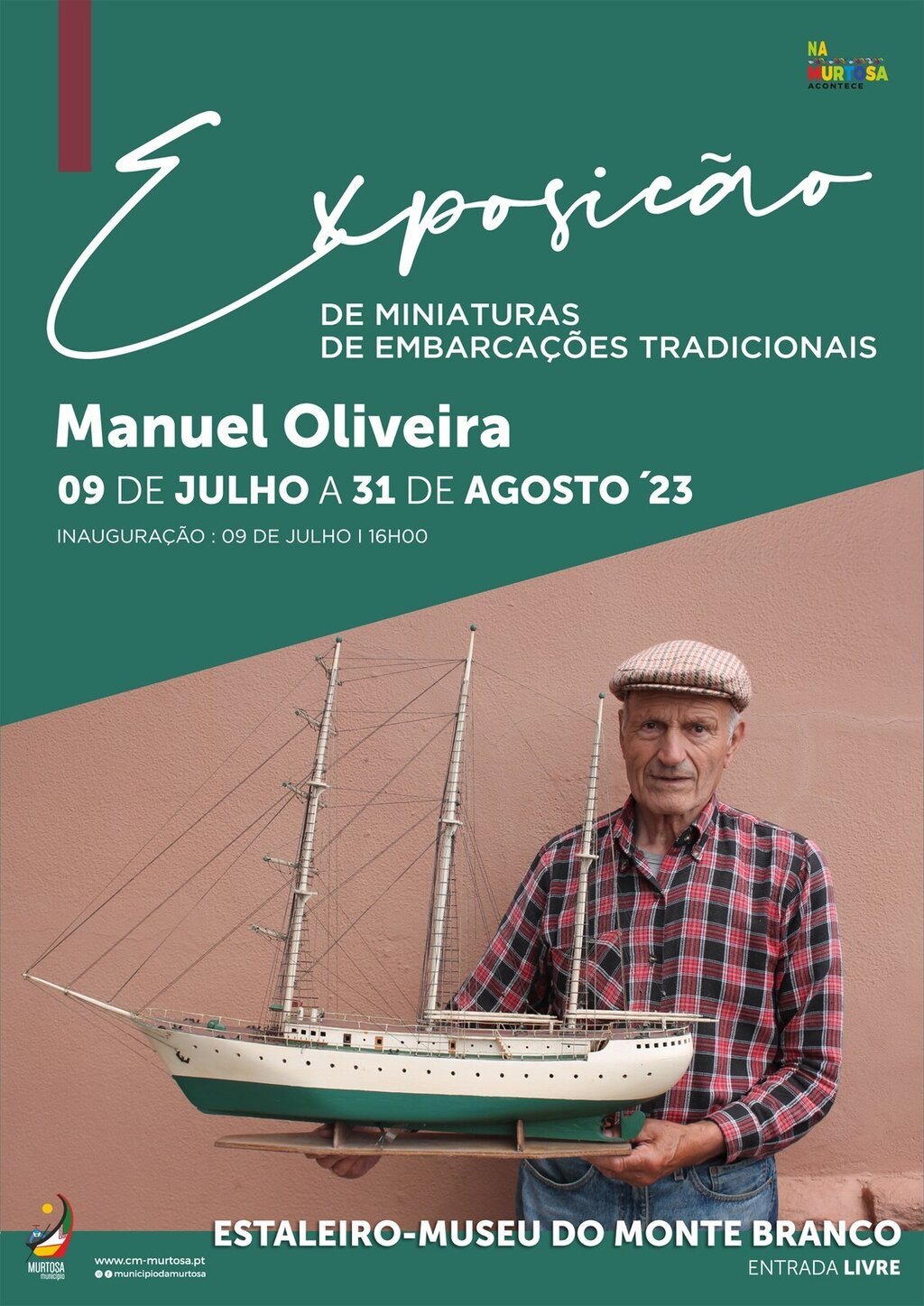 MANUEL DE OLIVEIRA EXPÕE MINIATURAS DE BARCOS NO ESTALEIRO-MUSEU DO MONTE BRANCO