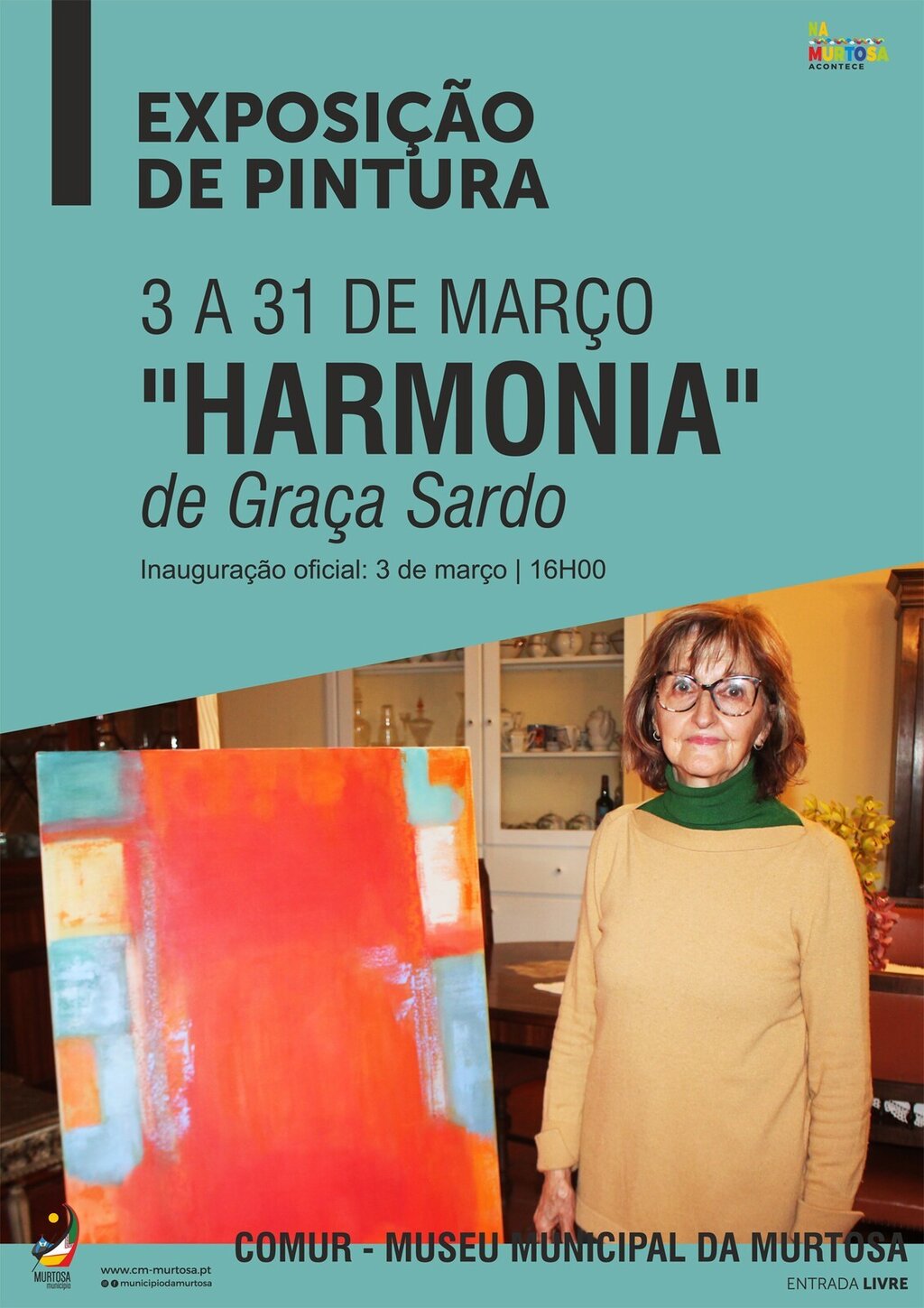  GRAÇA SARDO MOSTRA “HARMONIA” NA COMUR-MUSEU MUNICIPAL DA MURTOSA