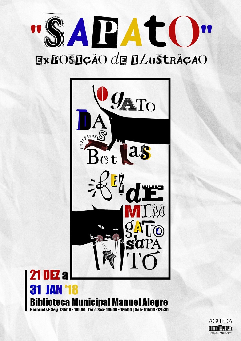 Cultura :: Biblioteca Municipal recebe exposição de ilustração “Sapato”