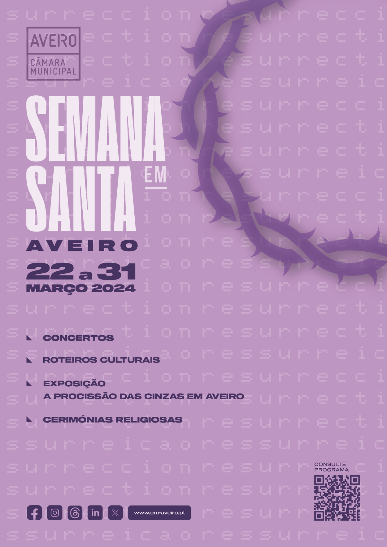 Aveiro celebra Semana Santa com ópera, concertos de órgão em igrejas e desfile de bandas filarmón...