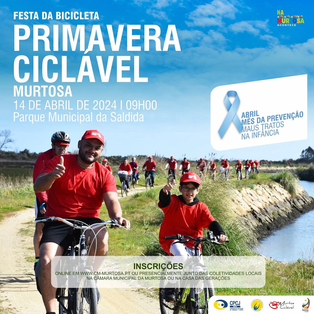 PRIMAVERA CICLÁVEL PROMOVE A BICICLETA E ASSOCIA-SE AO MÊS DA PREVENÇÃO DOS MAUS-TRATOS NA INFÂNCIA