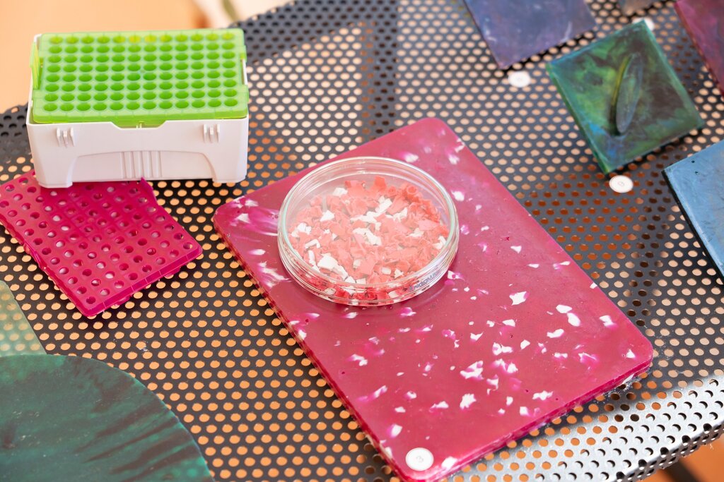 Processo inovador de reciclagem de resíduos  em exposição em Aveiro