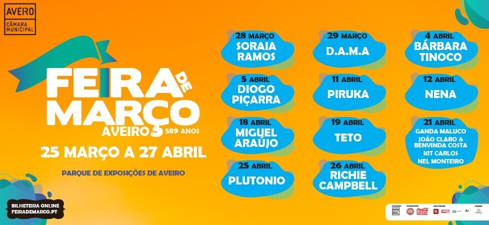Feira de Março de regresso de 25 de março a 27 de abril