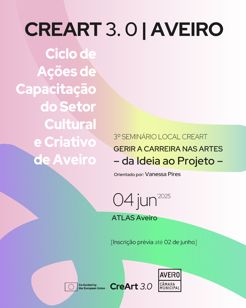 Seminário Local CreArt decorre a 4 de junho no Atlas Aveiro