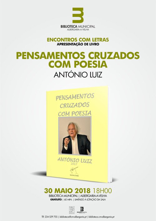 António Luiz apresenta Pensamentos Cruzados com Poesia na Biblioteca Municipal 