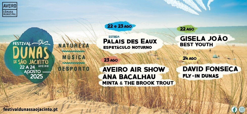 Festival Dunas de São Jacinto regressa com David Fonseca, Air Show e espetáculo noturno inédito