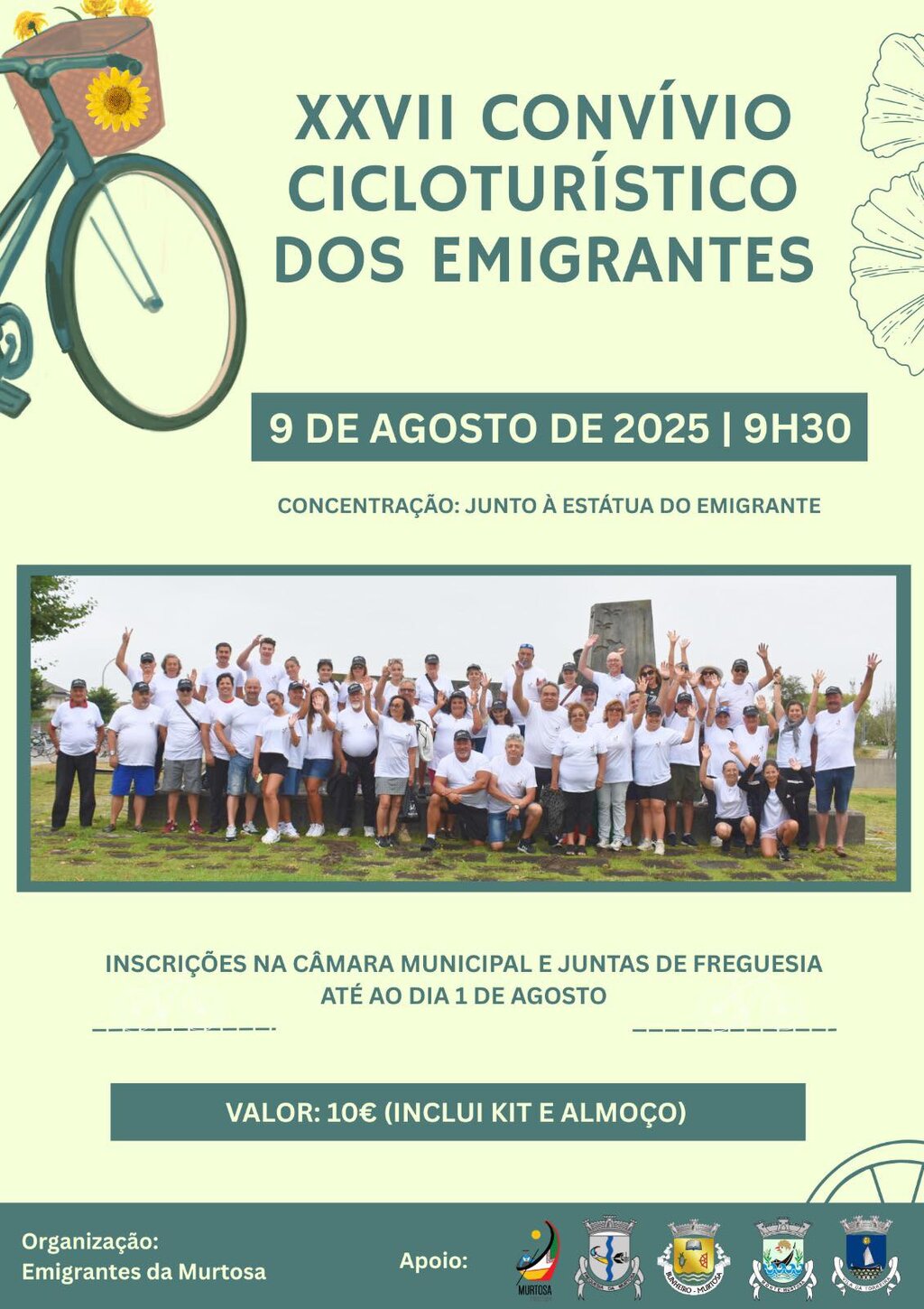 EMIGRANTES MURTOSEIROS ORGANIZAM O XXVII CONVÍVIO CICLOTURÍSTICO