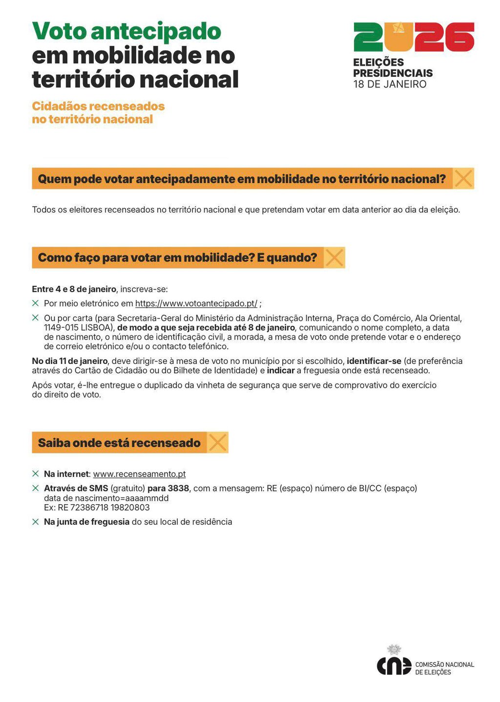  VOTO ANTECIPADO - PRESIDENCIAIS 2026